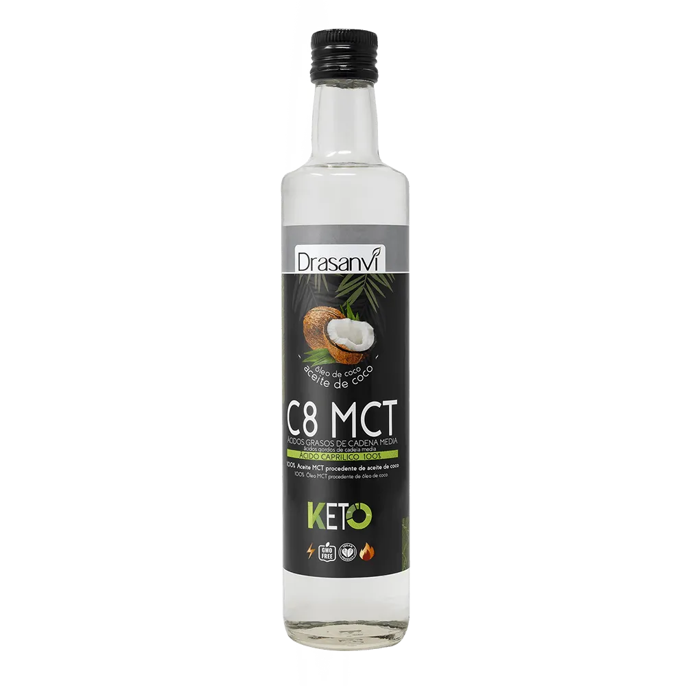 Aceite MCT Coco Puro 100% C8 500 ml Keto Drasanvi