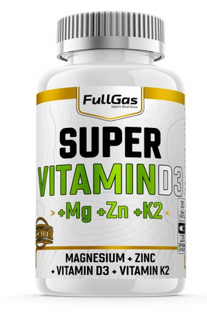 Super Vitamina D3 | Magnesio, Zinc, D3 y K2 | 120 cápsulas
