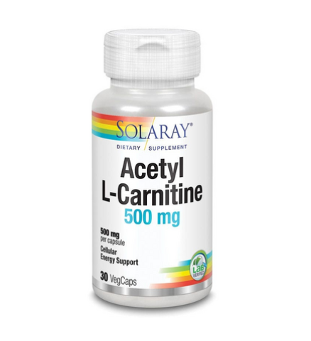 Acetyl L-Carnitina 500 mg 30 Cápsulas Vegetales