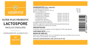 Ultra Plus Probiotic Lactospore Fos-Bacillus & Acidophilus