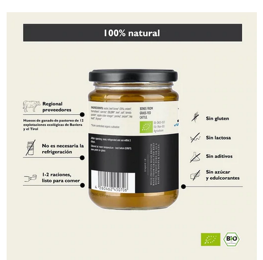 CALDO DE HUESOS DE TERNERA - 100% BIO